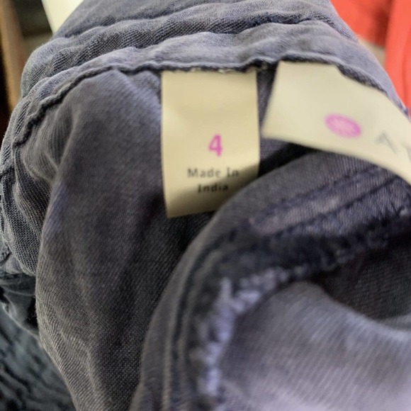 Athleta Pants 4 Elastic Waist Jogger Lyocell Blue Pockets Cropped Capri B134 - Picture 7 of 9